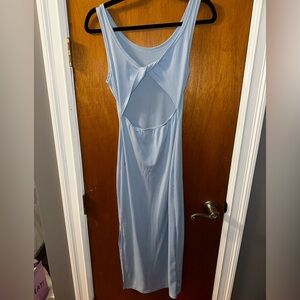 Elegant Blue Sleeveless Dress